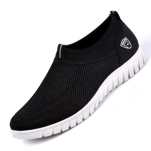 Summer mens Mesh Shoe Sneakers Breathable Slip-On Male Shoes Loafers 38-48