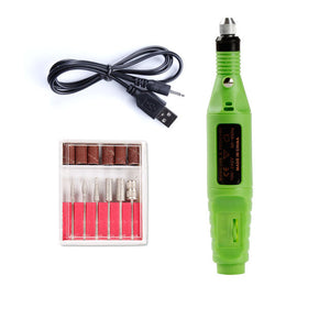 USB Electric Nail Drill Machine Manicure Set Pedicure Gel Remover Kit Strong Nail Drill Tools Polishing Sanding Bands