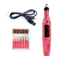 Load image into Gallery viewer, USB Electric Nail Drill Machine Manicure Set Pedicure Gel Remover Kit Strong Nail Drill Tools Polishing Sanding Bands

