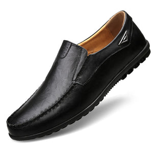 Genuine Leather Men Casual Shoes Mens Loafers Moccasins Breathable Slip on Driving Shoes 37-47